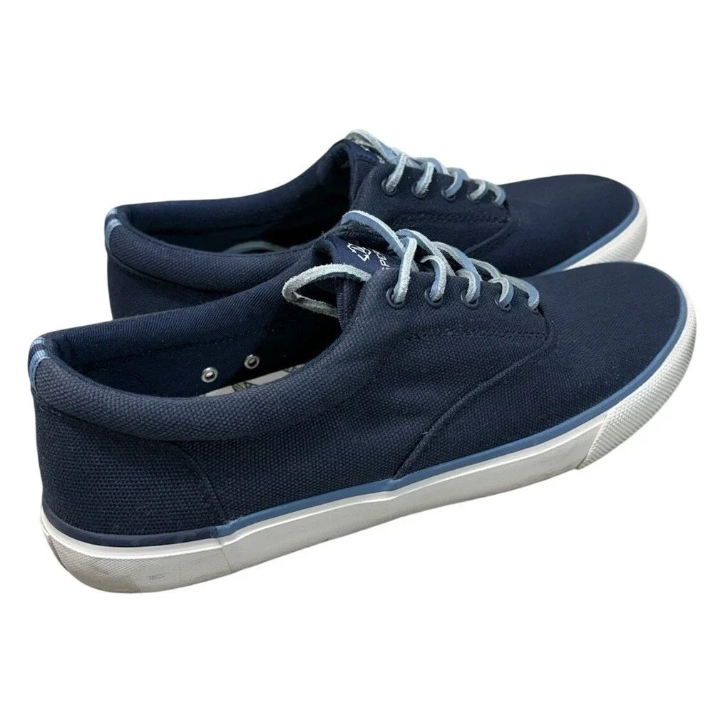 Sperry Top Sider Navy Canvas Boat Sneakers Shoes Mens Size‎ 11.5